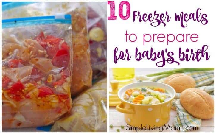 Freezer meals for postpartum