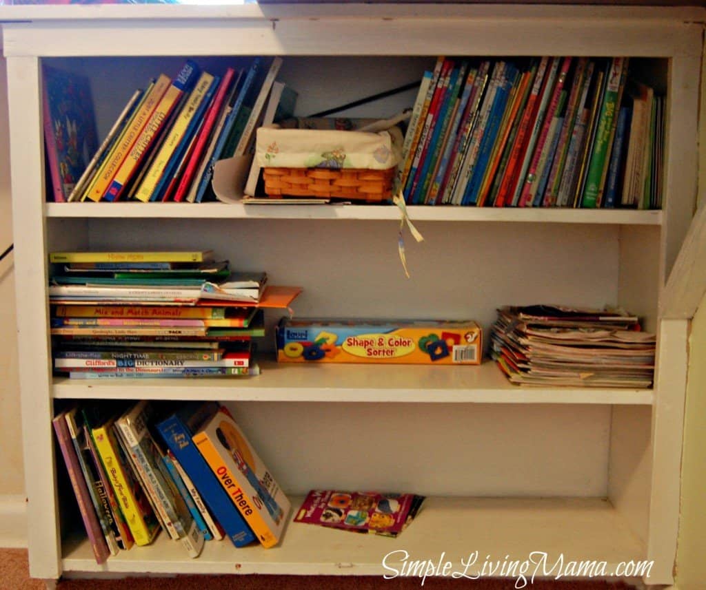 homeschool bookshelves