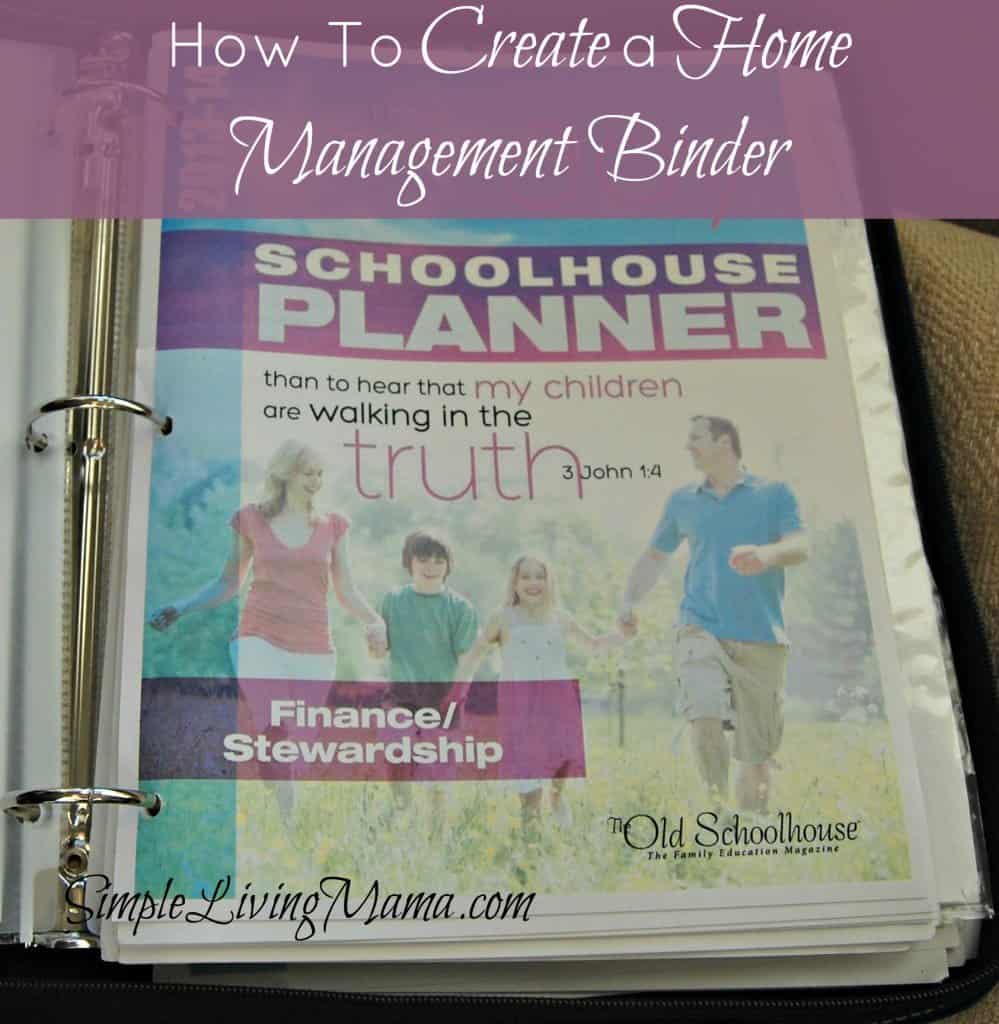 How To Make A Home Management Binder