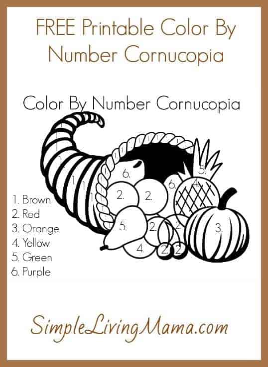 cornucopia color by number