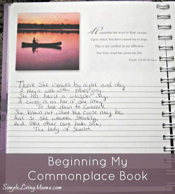 Keeping Company – Beginning my Commonplace Book