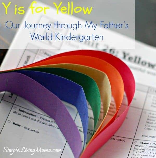 Y is for Yellow – MFW K