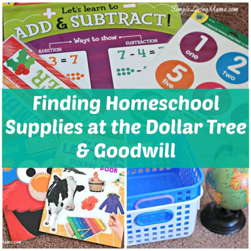 Finding Homeschool Supplies at the Dollar Tree and Goodwill