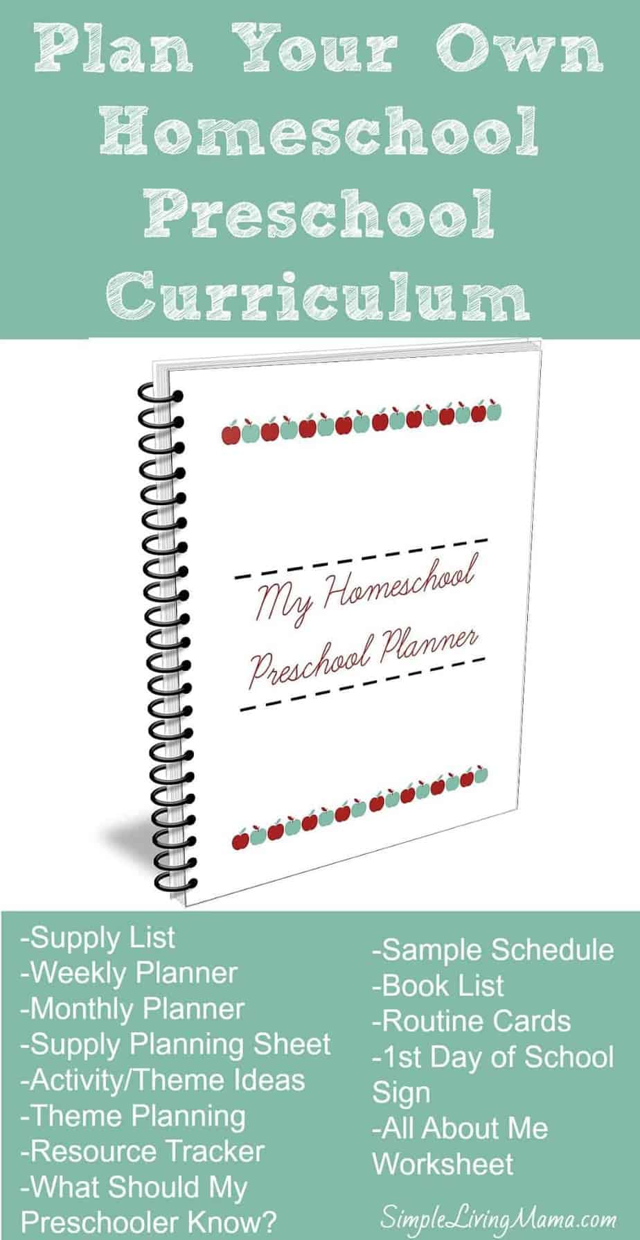 My Homeschool Preschool Planner - Simple Living Mama