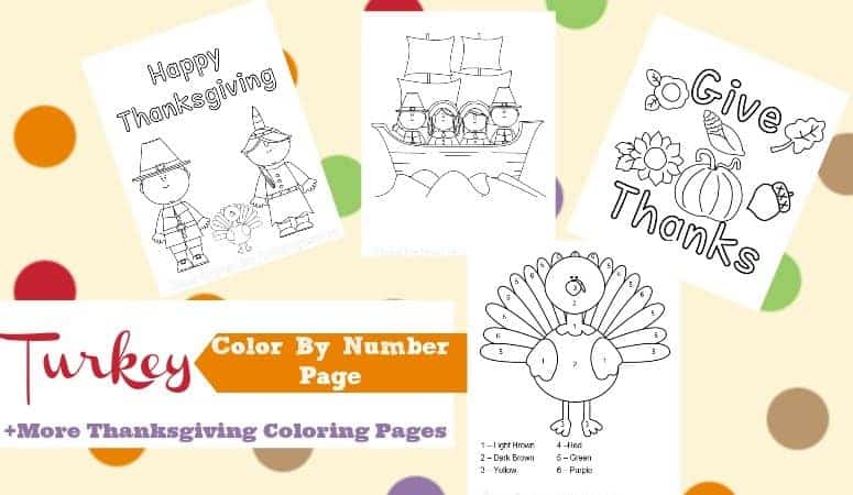 Thanksgiving Color by Number (Free Printables) - Crafty Morning