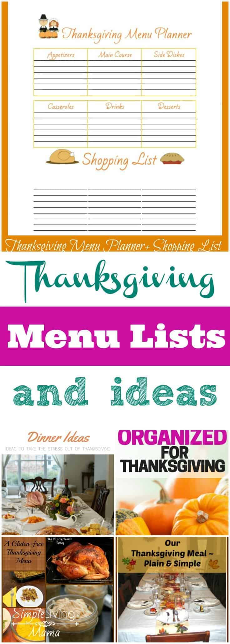 Thanksgiving Menu List Ideas for Your Thanksgiving Meal ...