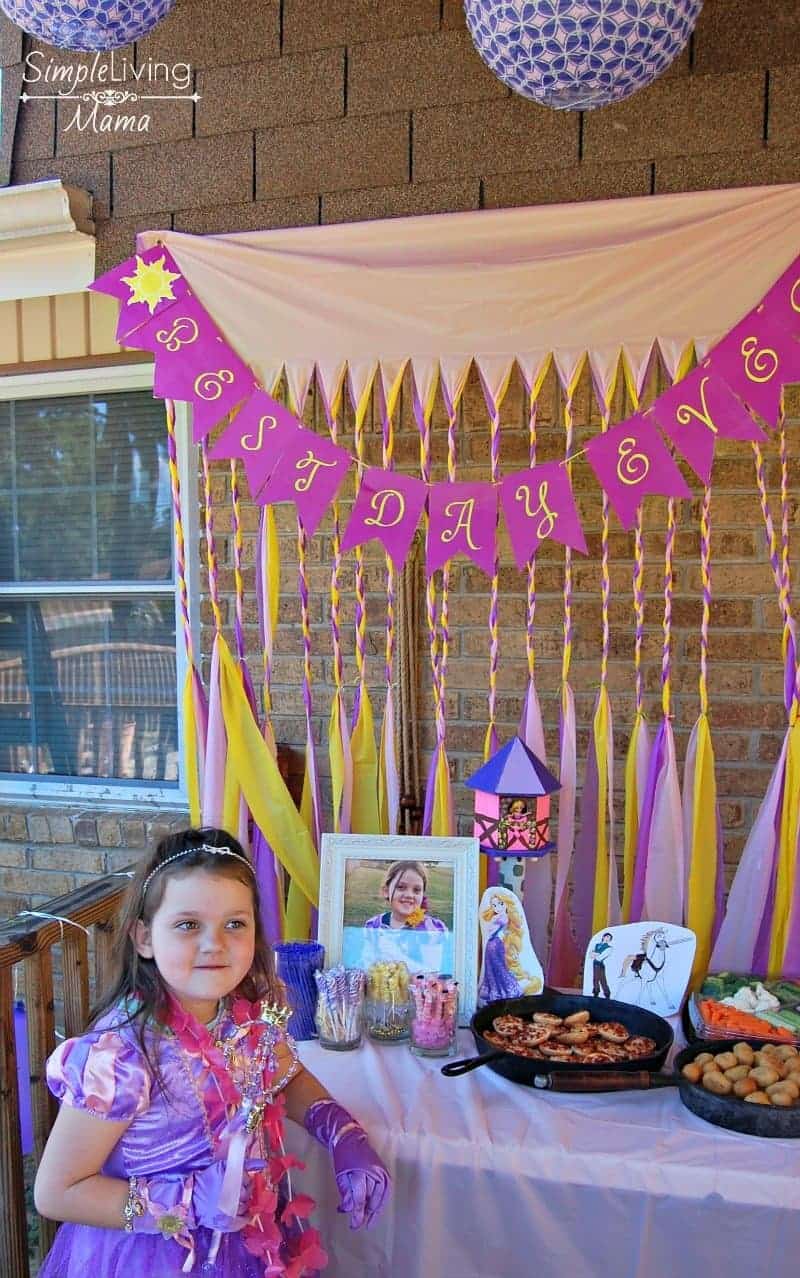 Tangled birthday party girl