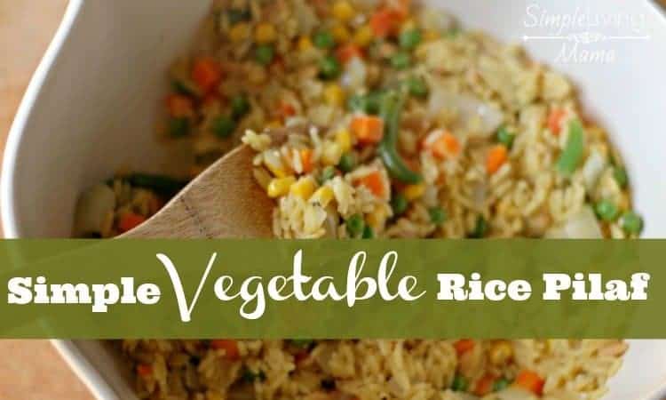 A simple vegetable rice pilaf recipe.