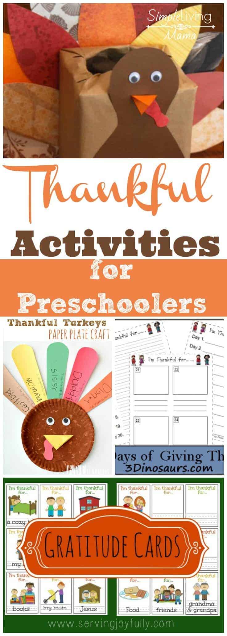 Thankful Activities for Preschoolers - Simple Living Mama