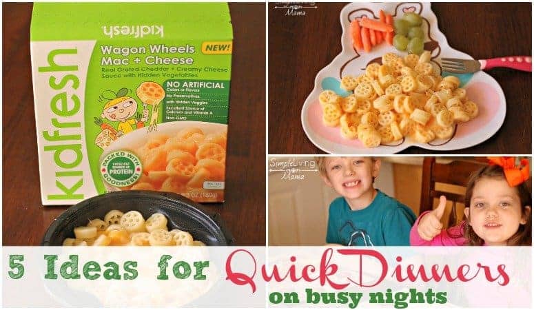 5 Quick dinners for busy familiies