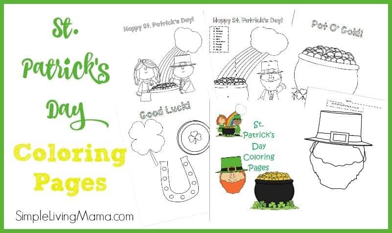 st patrick's day colornumber page and coloring pages