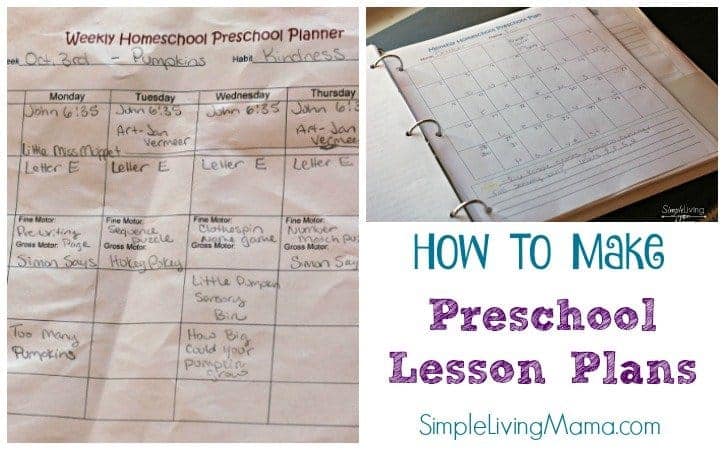 How To Make Preschool Lesson Plans