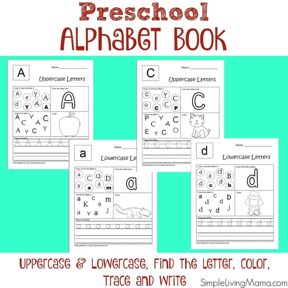 Preschool Alphabet Book - Simple Living Mama