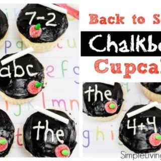 Back to School Chalkboard Cupcakes