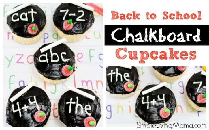 Back to School Chalkboard Cupcakes