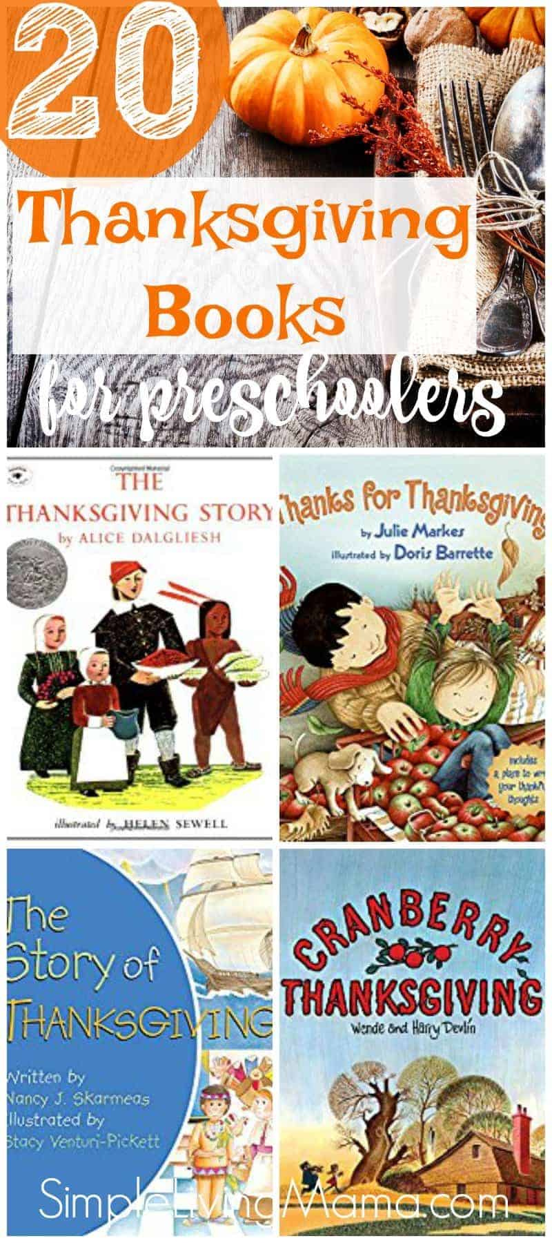 Use this Thanksgiving themed preschool book list to find a wonderful book to read to your child this Thanksgiving!