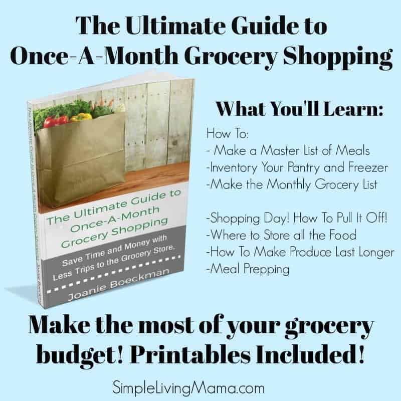 Once a month grocery shopping eBook