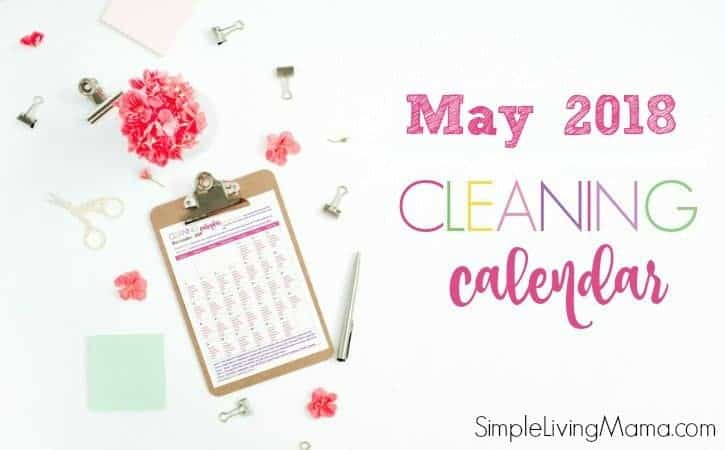 May 2018 Cleaning Calendar