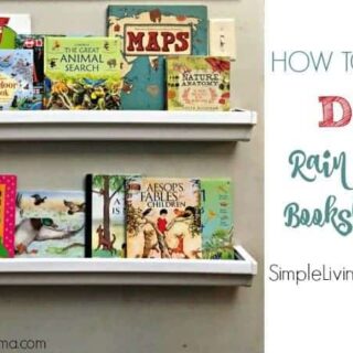 How to make diy rain gutter bookshelves.