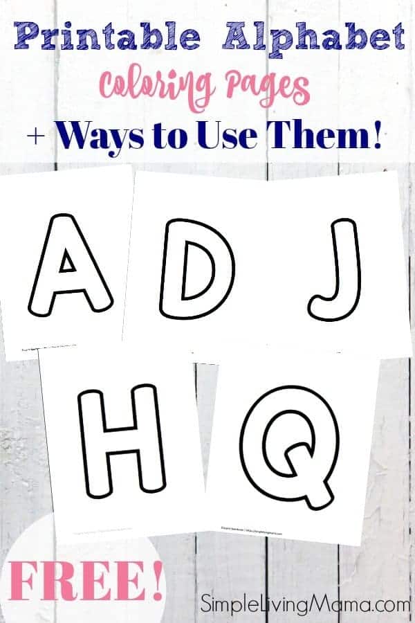 alphabet printable coloring pages