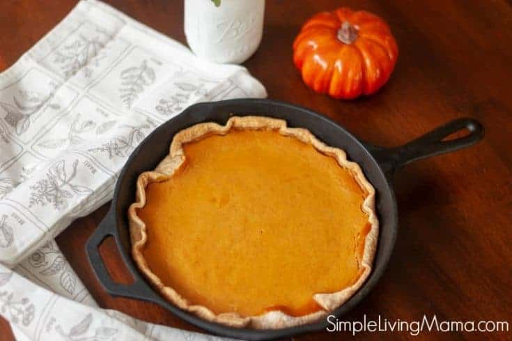 Skillet pumpkin pie.