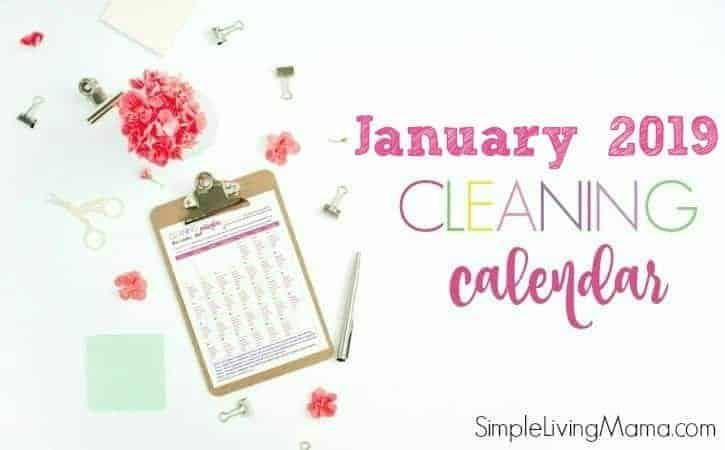 January 2019 Cleaning Calendar