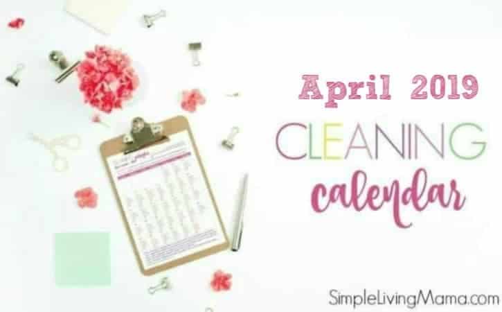 April 2019 Cleaning Calendar