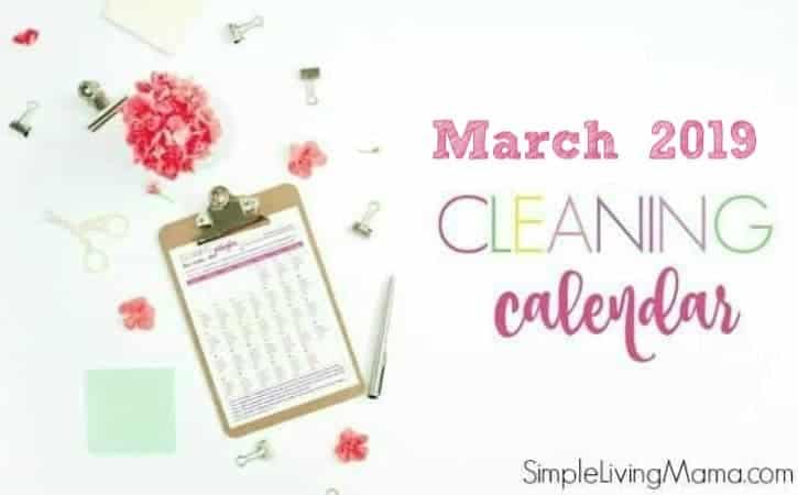 March 2019 Cleaning Calendar