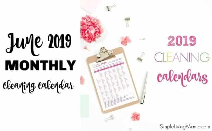 June 2019 Cleaning Calendar