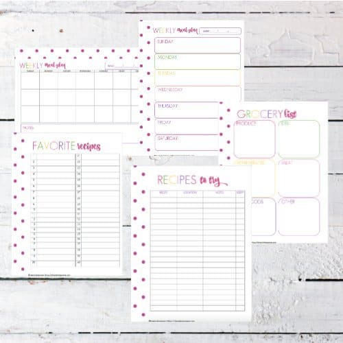 Meal Planning Printable Pack - Simple Living Mama