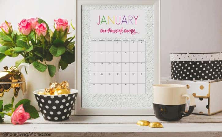 Printable Colorful 2020 Calendars