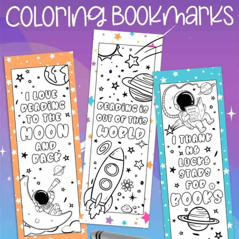 Download Space Coloring Bookmarks Simple Living Mama