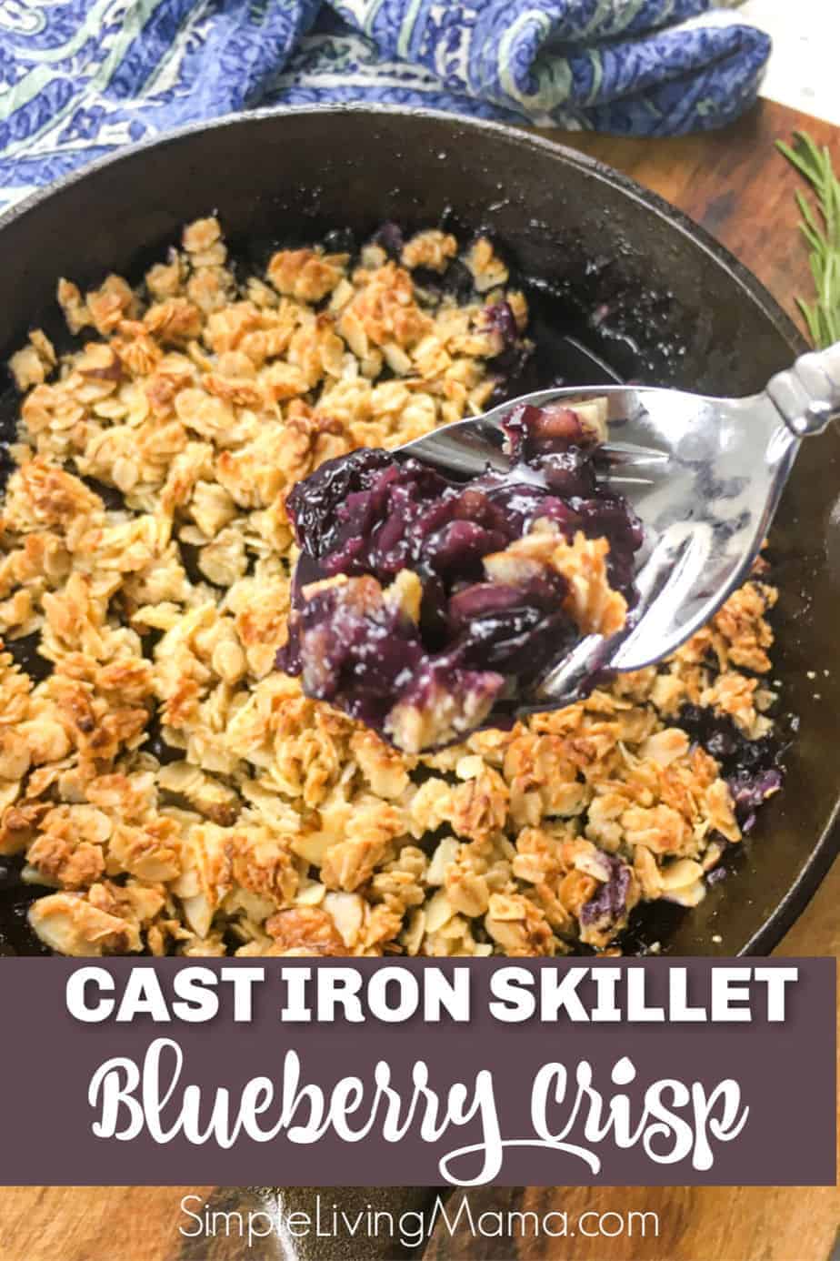 Skillet Blueberry Crisp - Simple Living Mama