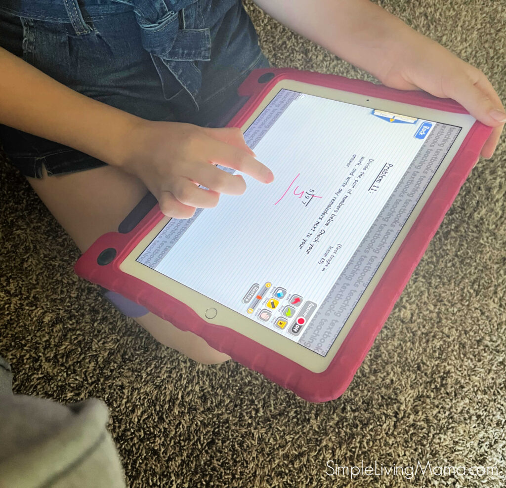 Teaching Textbooks scratchpad