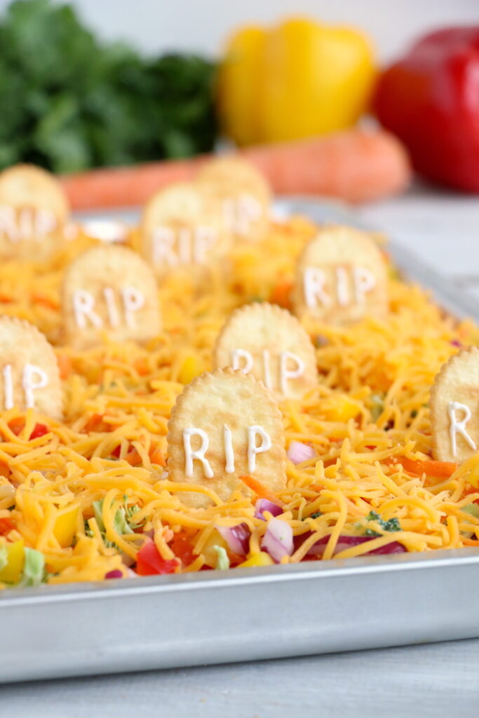 Halloween Veggie Pizza
