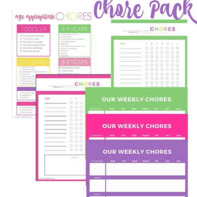 Colorful Chore Chart for kids