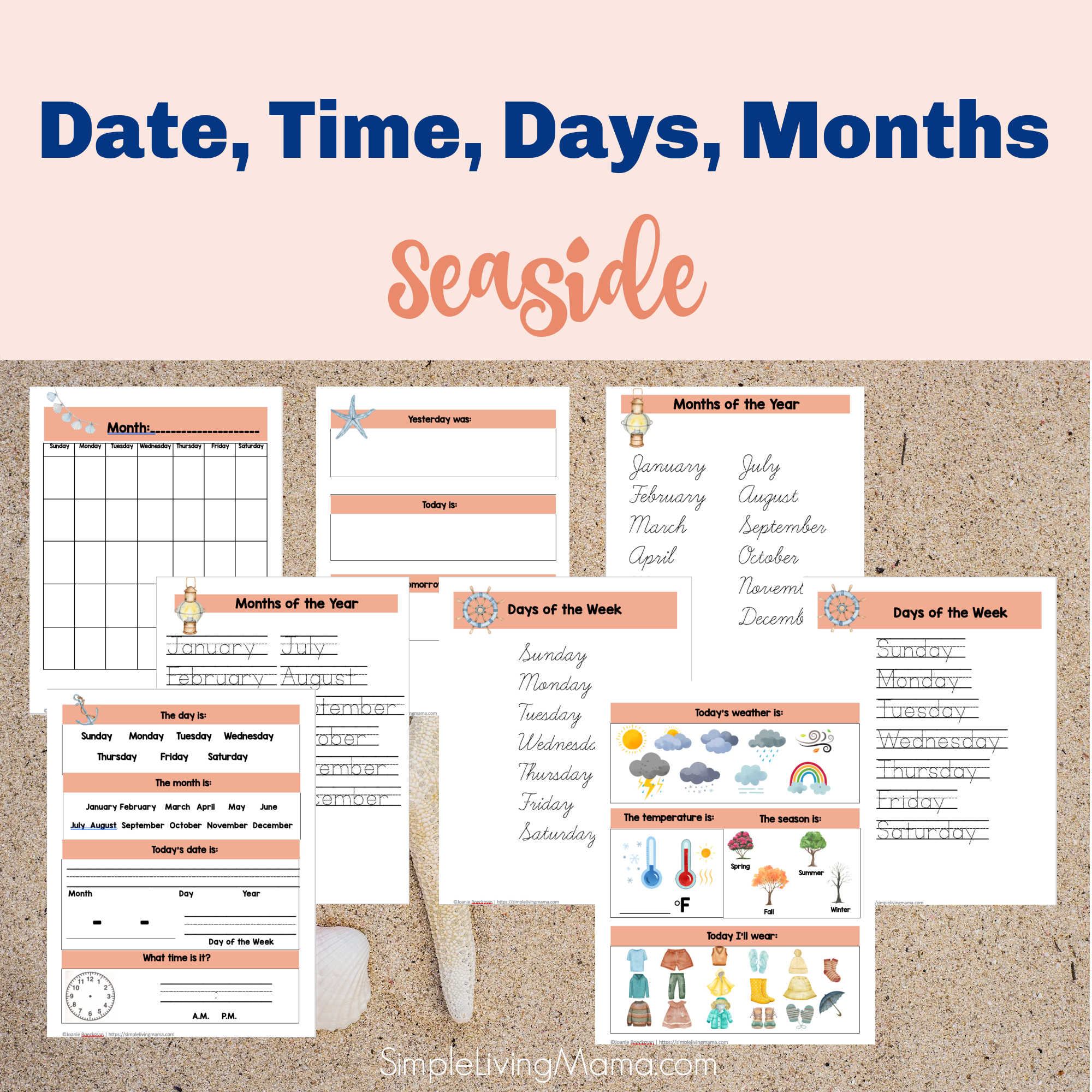 Morning Time Menu Printables - Seaside - Image 5