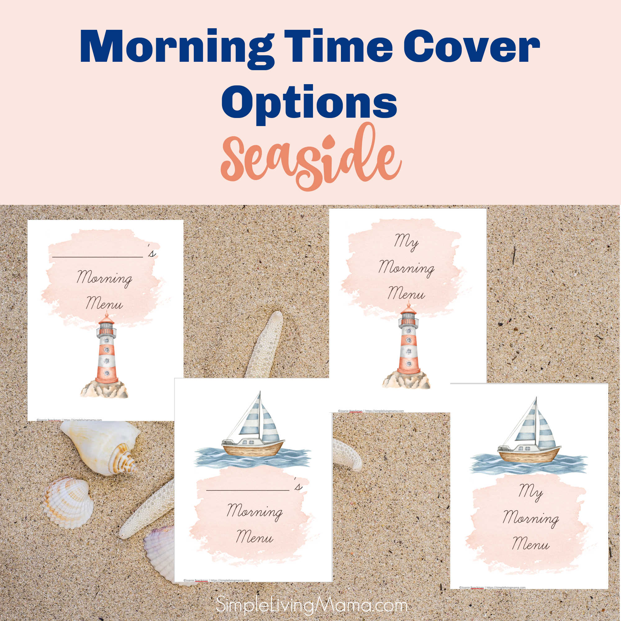 Morning Time Menu Printables - Seaside - Image 2
