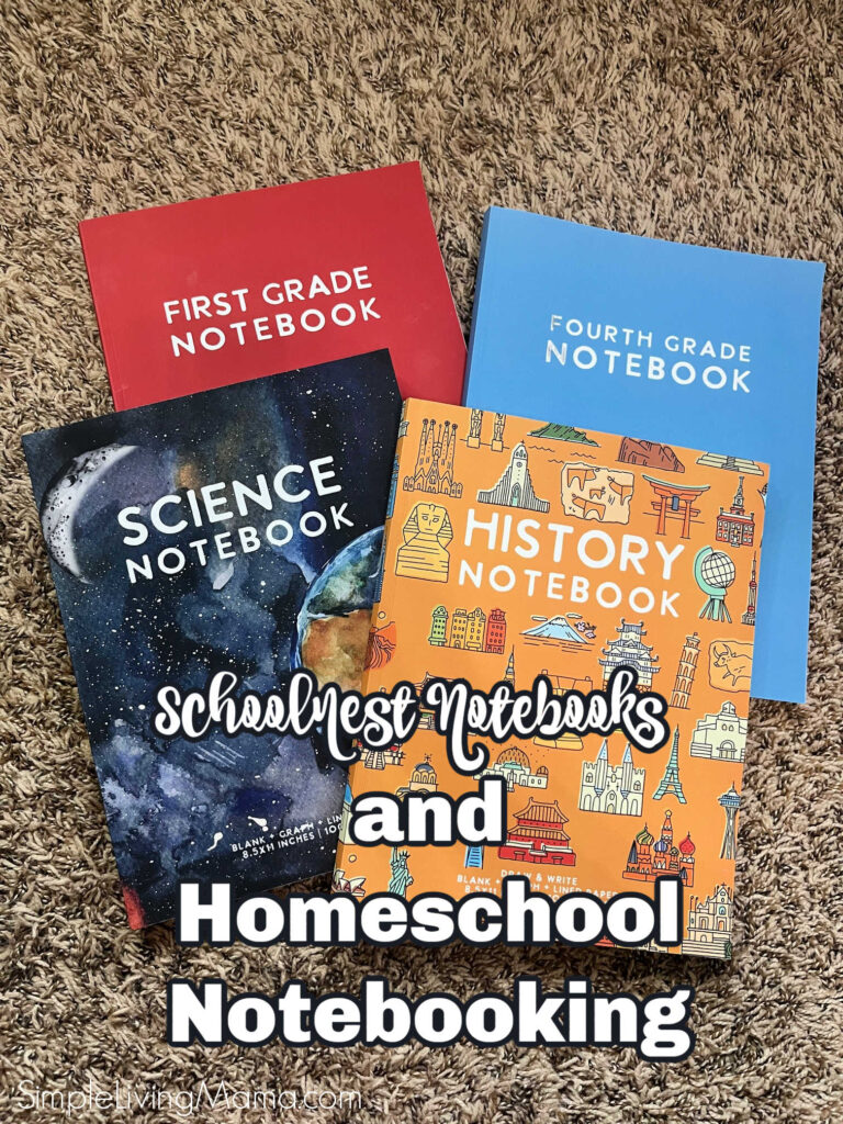 Using schoolnest notebooks for homeschool notebooking