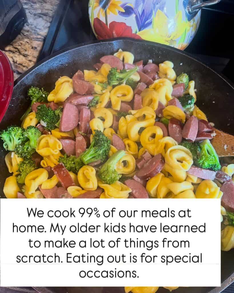 Cooking meals at home